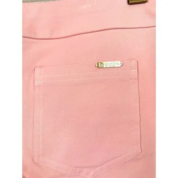 Spartina 449 Womens XL Pink Maren Pull On Flat Front Summer Ankle Pants NEW - Picture 4 of 8